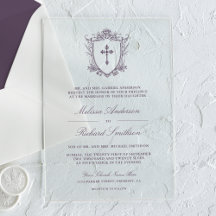 Viktorianische dusty Lila-katholische Hochzeit