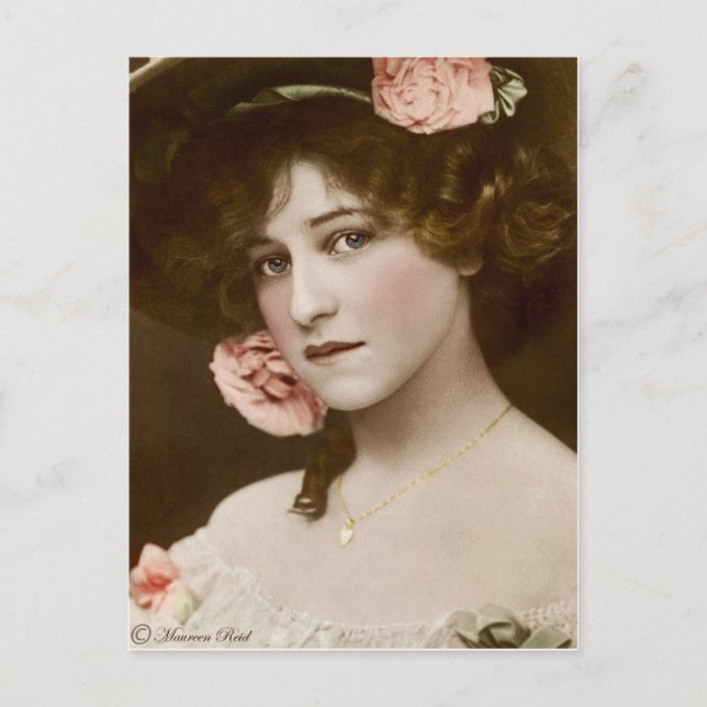 viktorianische Edwardian Sepia Hand Tinte Postkart Postkarte (Vorderseite)