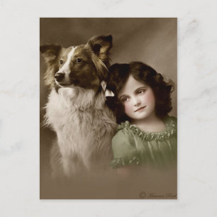 viktorianische Edwardian Sepia Hand Tinted Postcar Postkarte