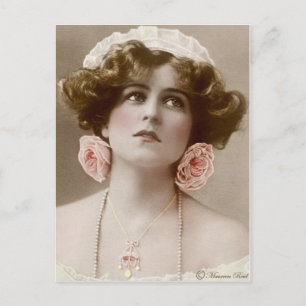 viktorianische Edwardian Sepia Hand Tinted Postcar Postkarte