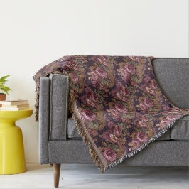 Viktorianische elegante Spitzen Lila Rose Decke