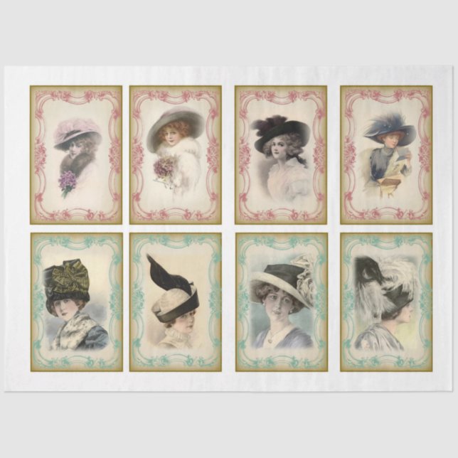 Viktorianische Emphemera-Serie Design 18 Seidenpapier (Vorderseite)