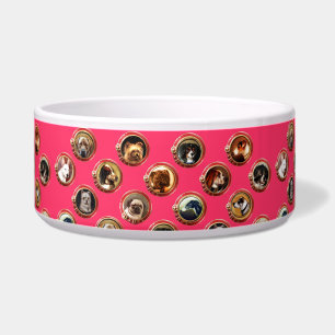 VIKTORIANISCHE ENAMELS/MINIATURHUNDERPORTRAS Pink Napf