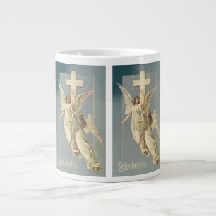 Viktorianische Engel mit Kreuz, Vintag Ostern Jumbo-Tasse