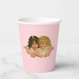 Viktorianische Engel Rosa Pappbecher