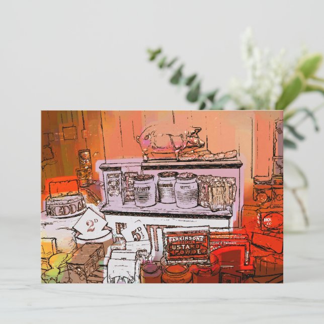 VIKTORIANISCHE ENGLAND-EINLADUNG (Stehend Vorderseite)