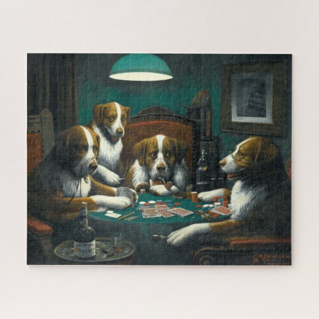 Viktorianische Era Hunde Poker von Coolidge (Horizontal)