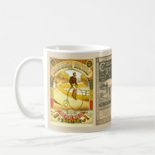 Viktorianische Fahrradanzeigen Kaffeetasse