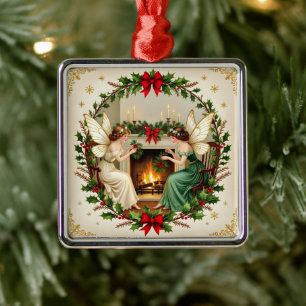 Viktorianische Feen Weihnachtsgeist Ornament Aus Metall