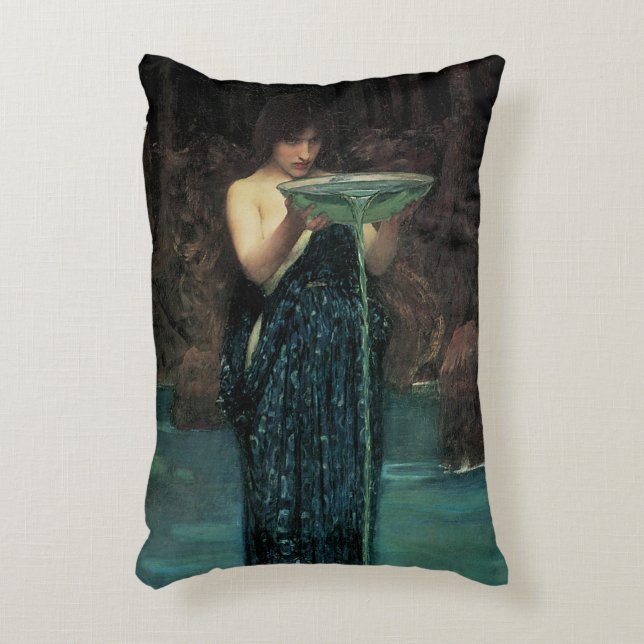 Viktorianische feine Kunst, Circe Invidiosa durch Zierkissen (Vorderseite(Vertikal))
