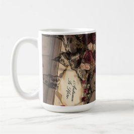Viktorianische Fensterfront Vorhang Rose Art Kaffeetasse
