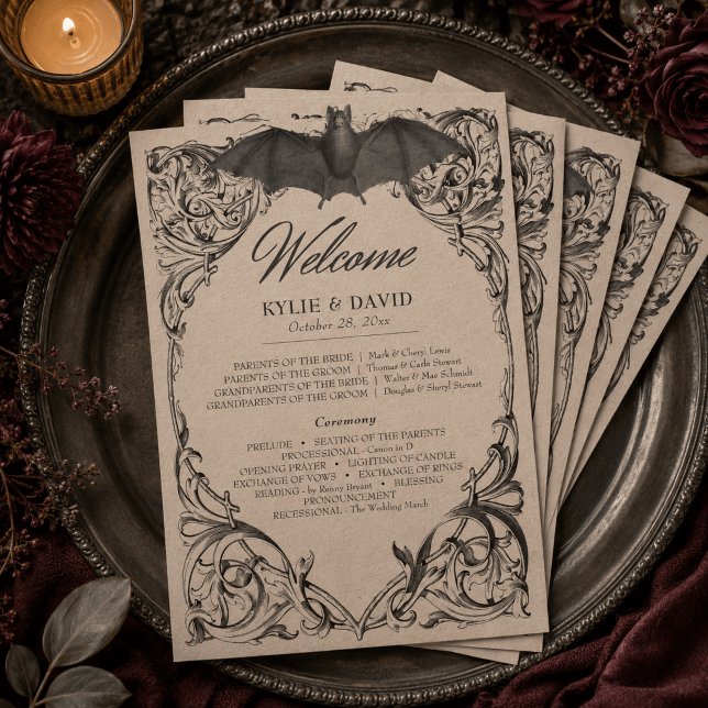 Viktorianische Fledermaus bis zum Tod Schwarz & Br Programm (Von Creator hochgeladen)