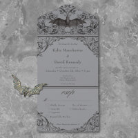 Viktorianische Fledermaus bis zum Tod Schwarz & Gr