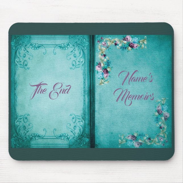 Viktorianische florale Rose Blume elegant Mousepad (Vorne)