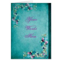 Viktorianische florale Rose Blume elegante aquamar