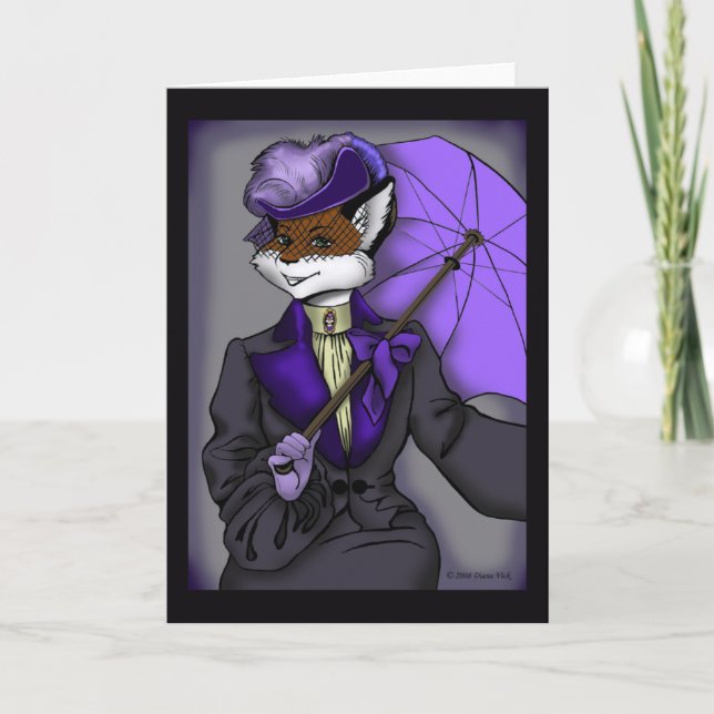 Viktorianische Fox-Gruß-Karte Karte (Vorderseite)