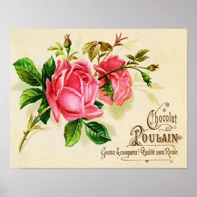 Viktorianische französische Schokoladenwerbung Poster (Vorne)
