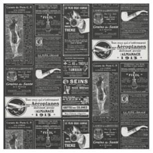 viktorianische französische Zeitung Stoff