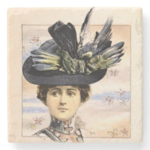 Viktorianische Frau auf japanischem Papier