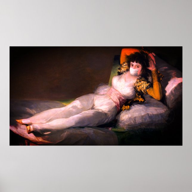Viktorianische Frau in der Renaissancemaske Poster (Vorne)