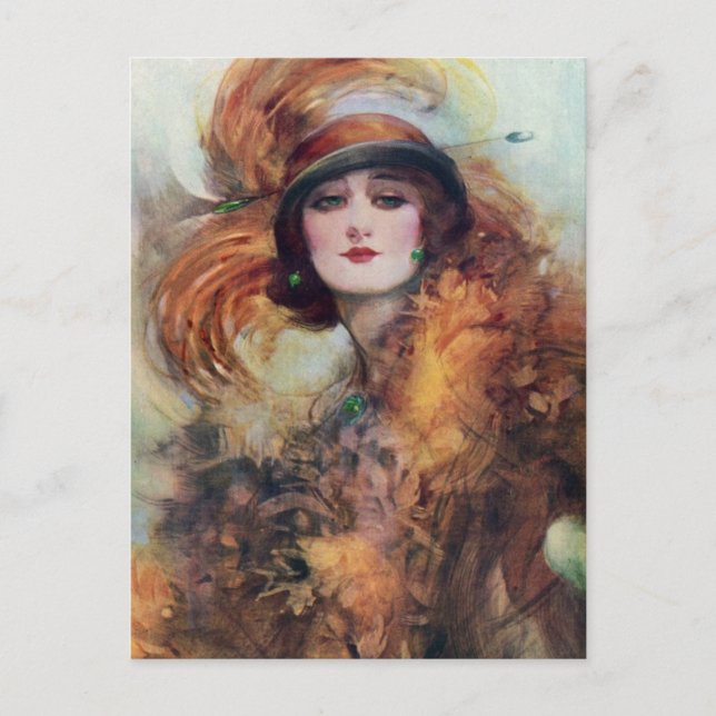 Viktorianische Frau Postkarte (Vorderseite)