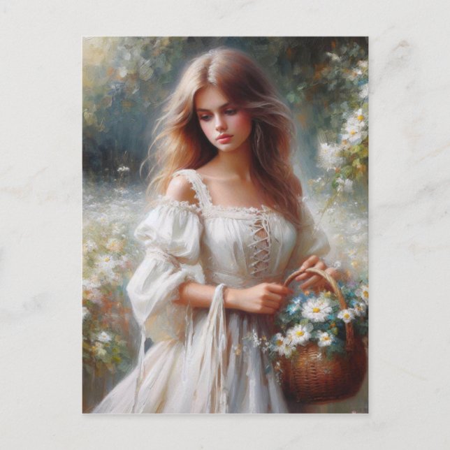 Viktorianische Frau Postkarte (Vorderseite)