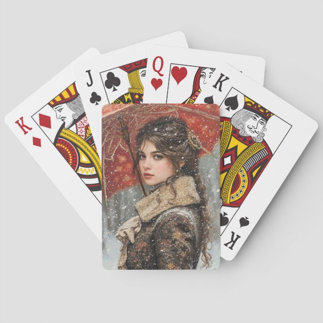 Viktorianische Frau Spielkarten (Rückseite)