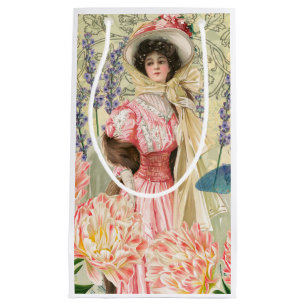 Viktorianische Frauenregal in Rosa Kleine Geschenktüte