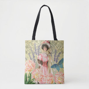 Viktorianische Frauenregal in Rosa Tasche