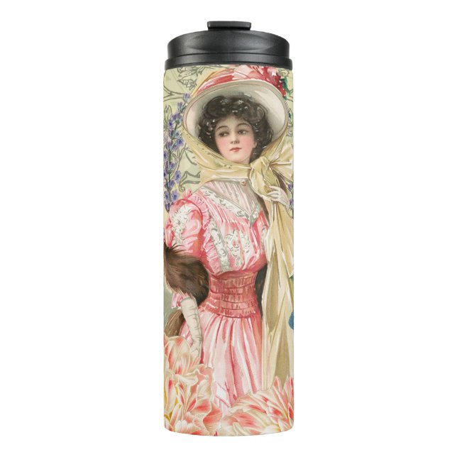 Viktorianische Frauenregal in Rosa Thermosbecher (Vorderseite)