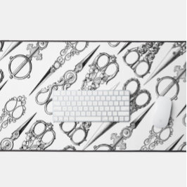 Viktorianische Friseurnähschere Schreibtischunterlage