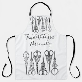 Viktorianische Friseurschere Schürze