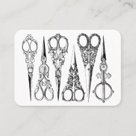 Viktorianische Friseurschere Visitenkarte