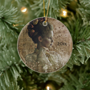 Viktorianische Geister-Lady-in-Waiting Keramik Ornament