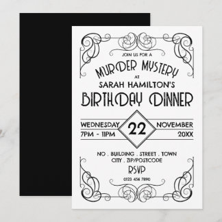 Viktorianische Gerahmte Ära, Mördermysterium Gebur Einladung