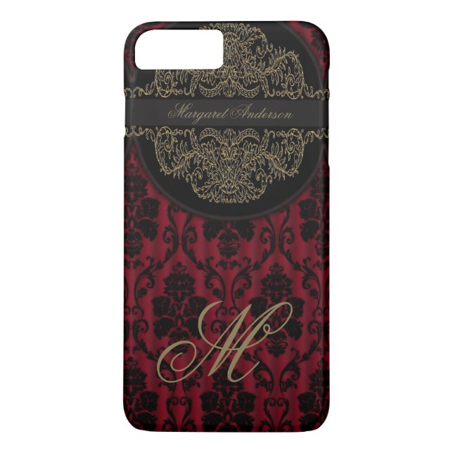 Viktorianische gestrichene schwarze Damaske Case-Mate iPhone Hülle (Rückseite)