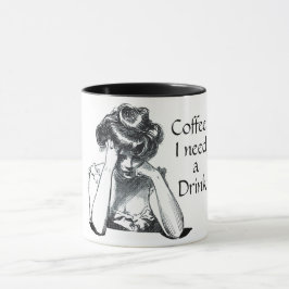 Viktorianische Gibson Girl Ich brauche ein lustige Tasse