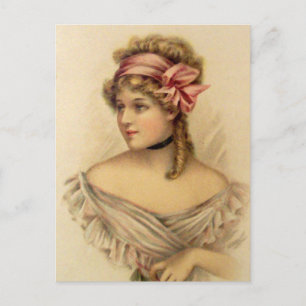 Viktorianische Gibson Girl Postkarte