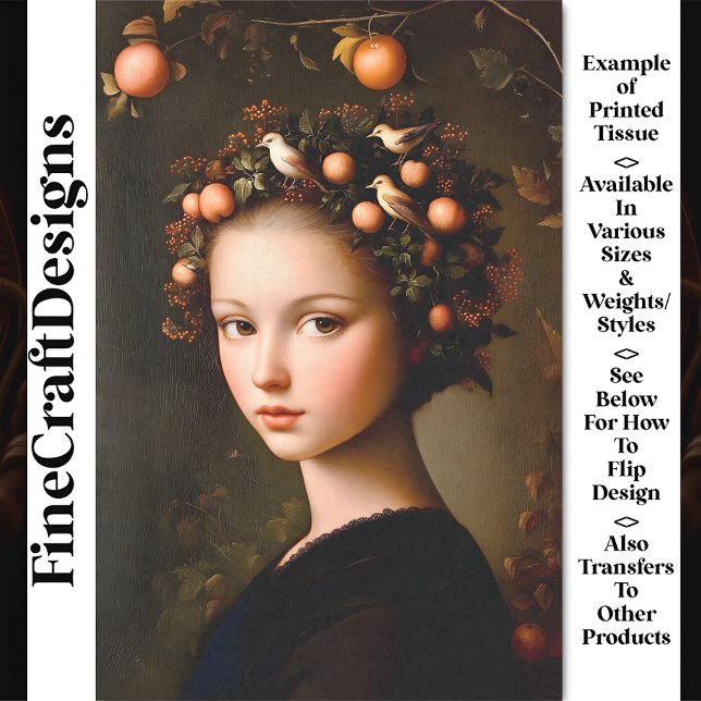 Viktorianische Girl Crown Foliage + Frucht BF3 Dec Seidenpapier (Von Creator hochgeladen)