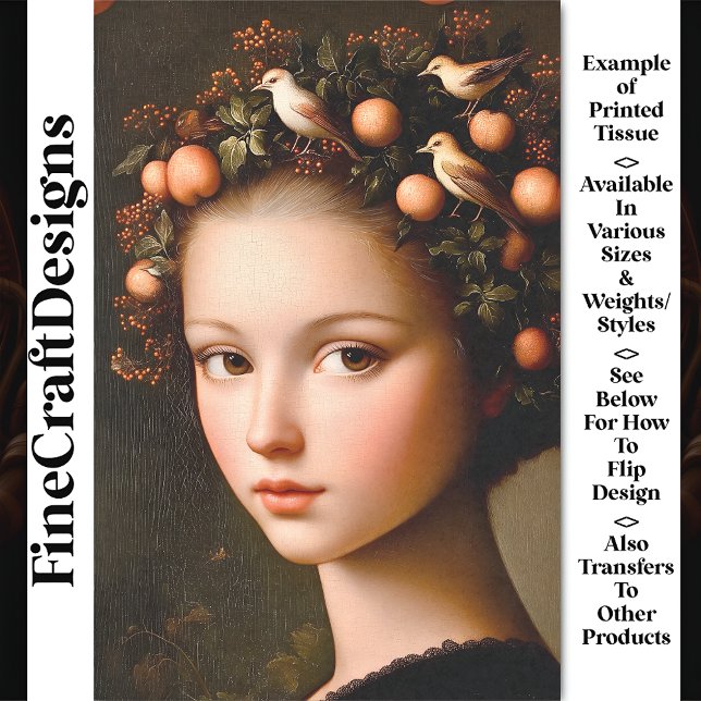 Viktorianische Girl Crown Foliage + Frucht BF4 Dec Seidenpapier (Von Creator hochgeladen)