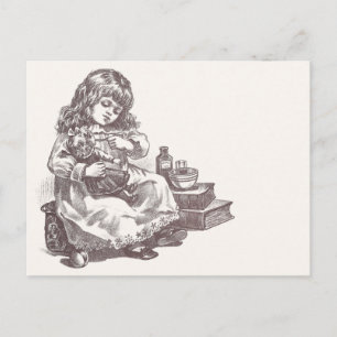 Viktorianische Girl Medicine Dolly Postkarte