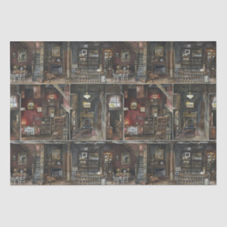 Viktorianische Gothic Dollshouse Dark Academia Seidenpapier