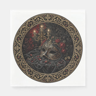 Viktorianische Gothic-Maskerade-Servietten Serviette