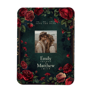 Viktorianische gotische Elegance Hochzeit speicher Magnet