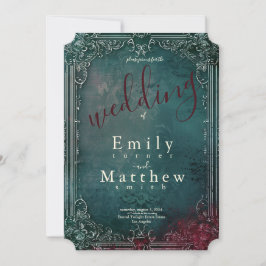 Viktorianische Gotische Hochzeit Einladung