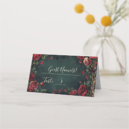 Viktorianische Gotische Hochzeit Platzkarte