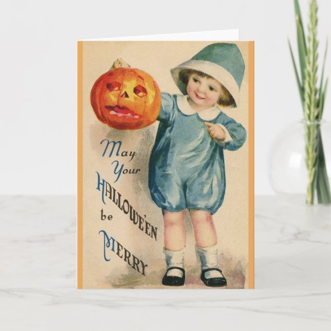 Viktorianische Halloween-Gruß-Karte Karte (Vorderseite)