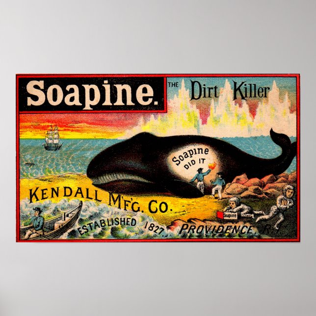 Viktorianische Handelskarte Seifen Sie dem Schreck Poster (Vorne)