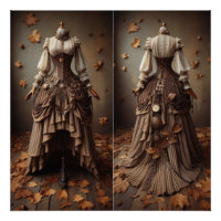Viktorianische Herbstlaub Modedesign