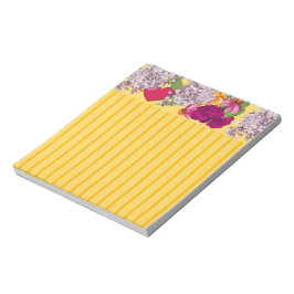 Viktorianische Herzen und Blume Notizblock